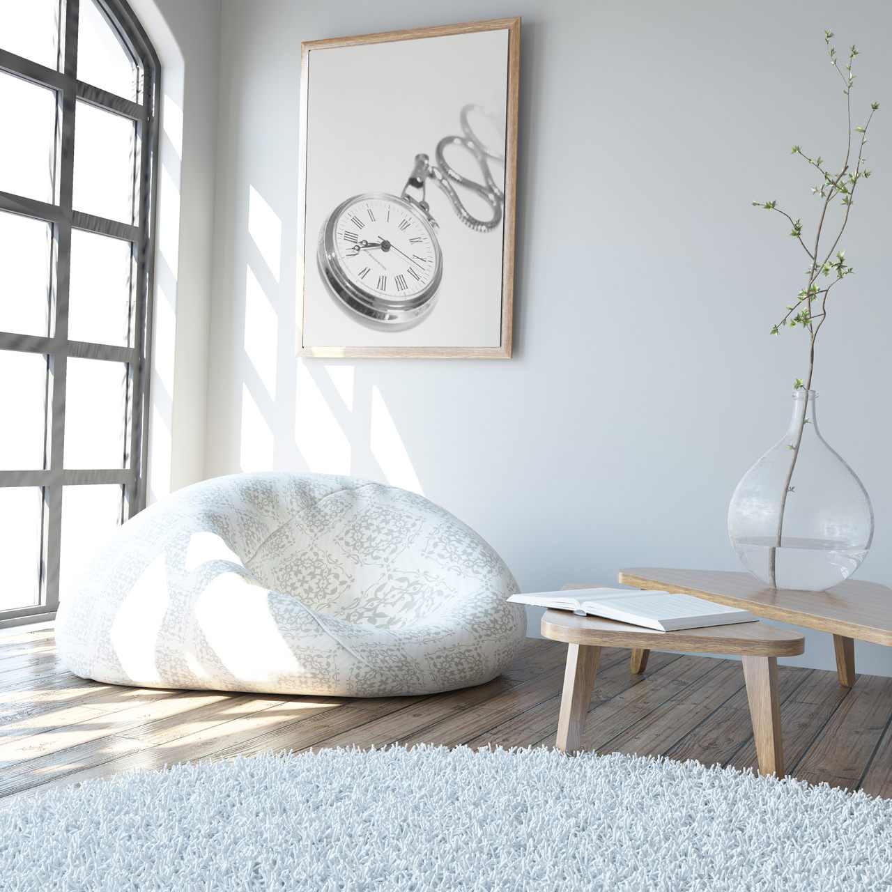 Pouffes and seats as functional decorations for the living room