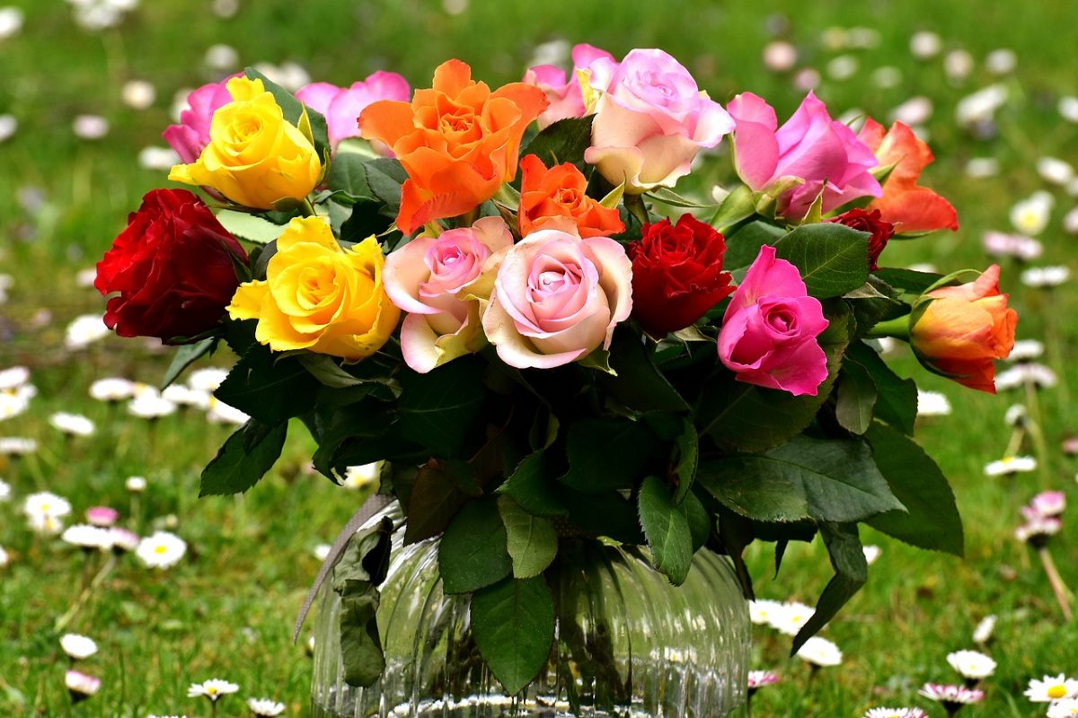How to arrange a bouquet of roses?
